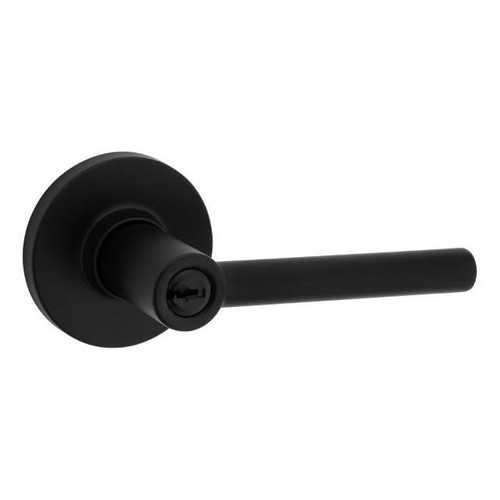 Safelock SL6000RELRDT-514 Reminy Lever with Round Rose Keyed Entry Lock Iron Black Finish